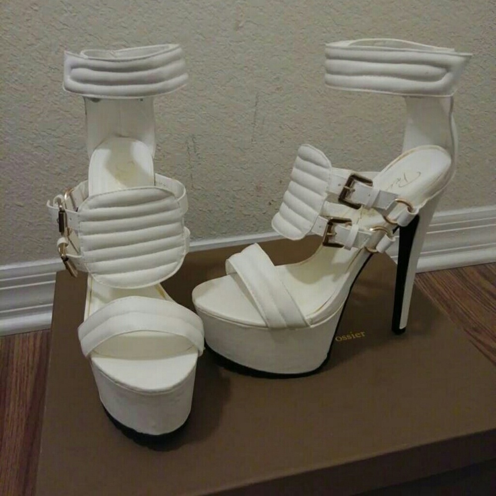 Black and white Privileged heels